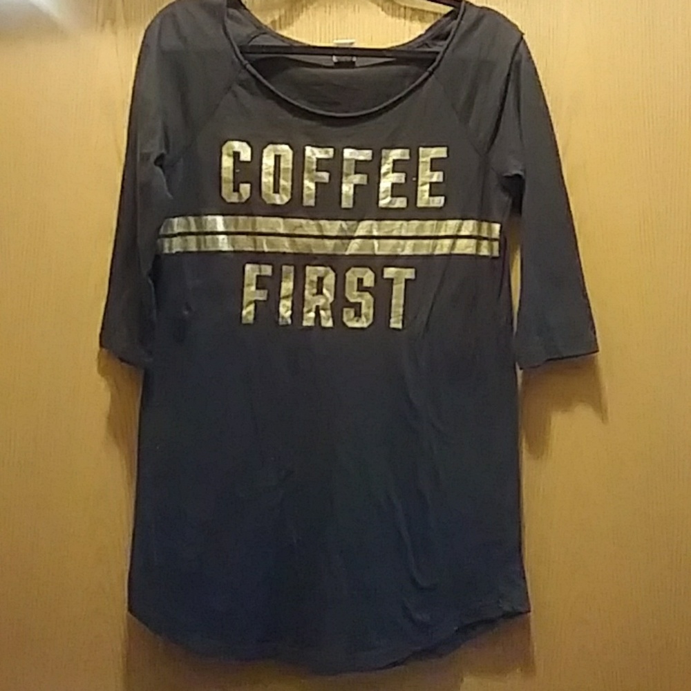 PINK brand blk 3/4 length shirt